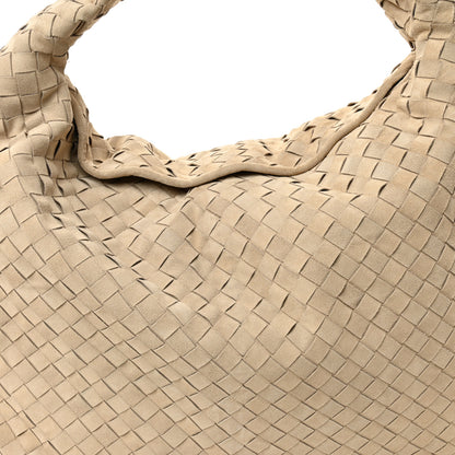 Bottega Veneta Suede Intrecciato Large Hop Ecru 8 of 10