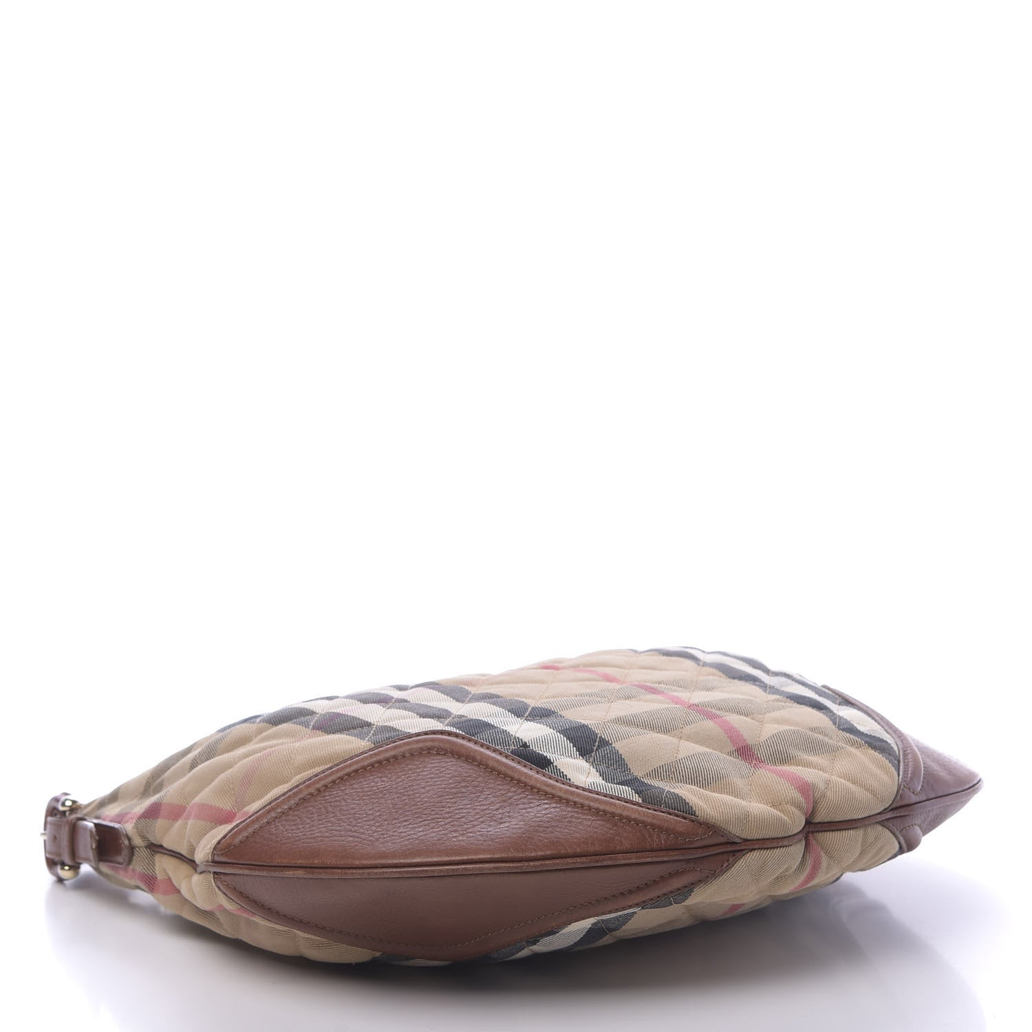 Burberry House Check Quilted Hoxton Hobo Brown 3 of 10