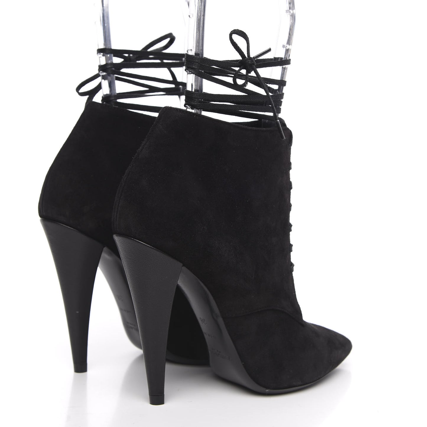 Suede Kiki Lace-Up Ankle Boot 36 Black