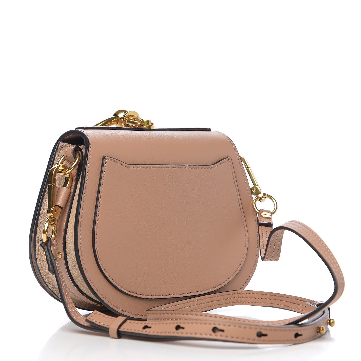 Chloe Calfskin Suede Small Nile Bracelet Bag Biscotti Beige 2 of 8