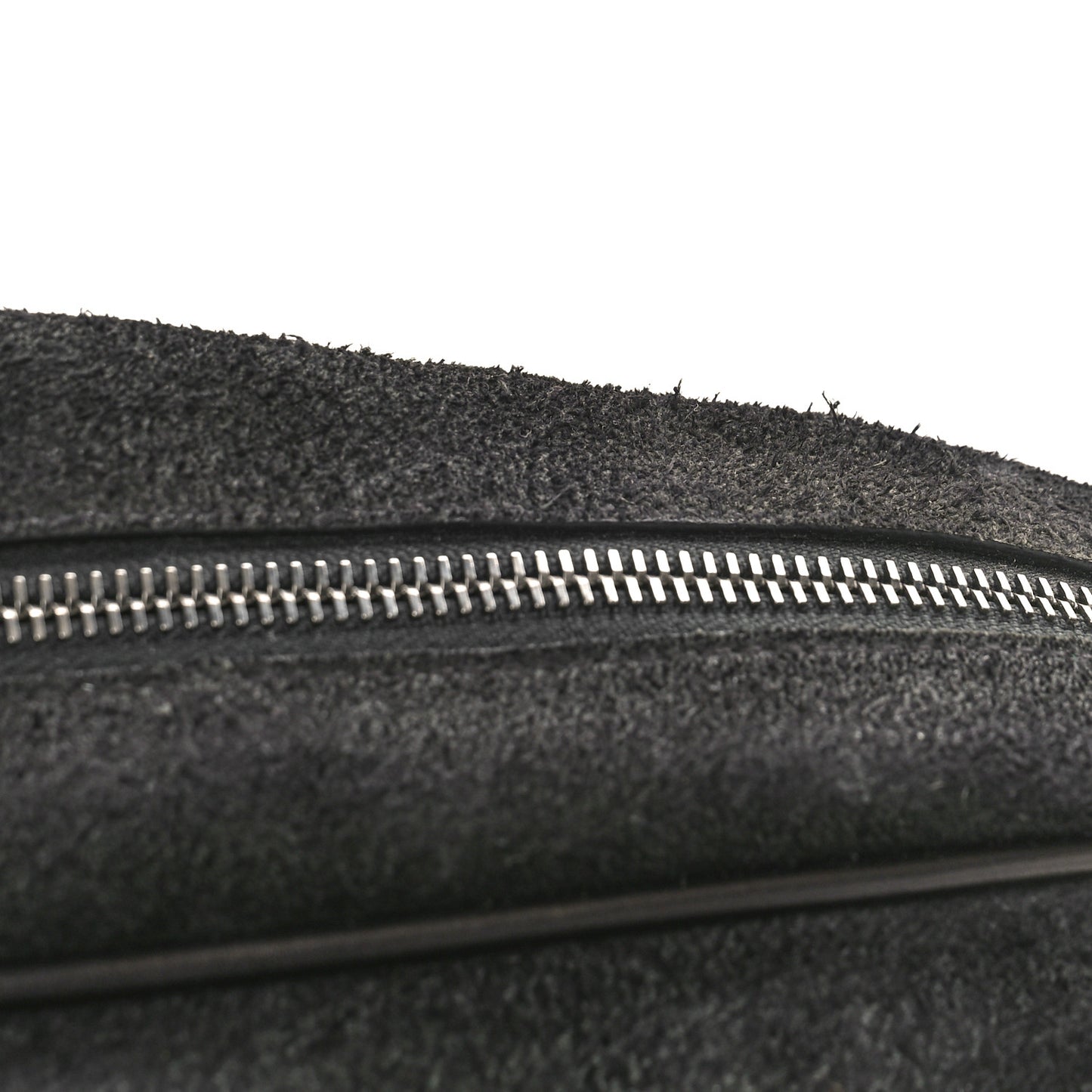 Suede Flat Messenger Bag Black
