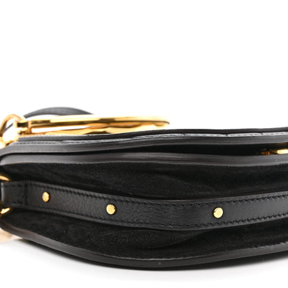 Chloe Calfskin Suede Quilted Small Nile Bracelet Bag Black 8 of 10
