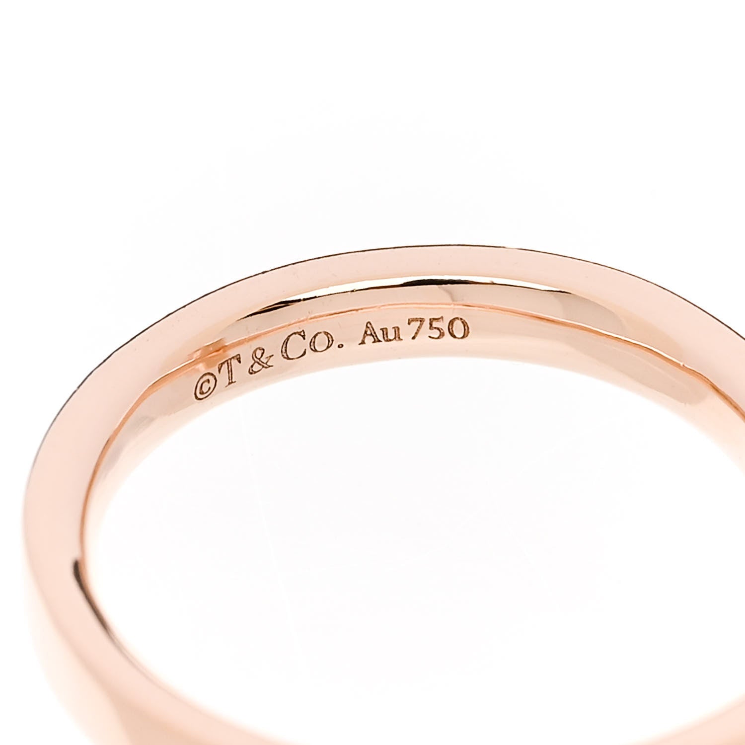 Tiffany 18K Rose Gold Diamond 2.5mm T T1 Ring 50 5.5 4 of 4