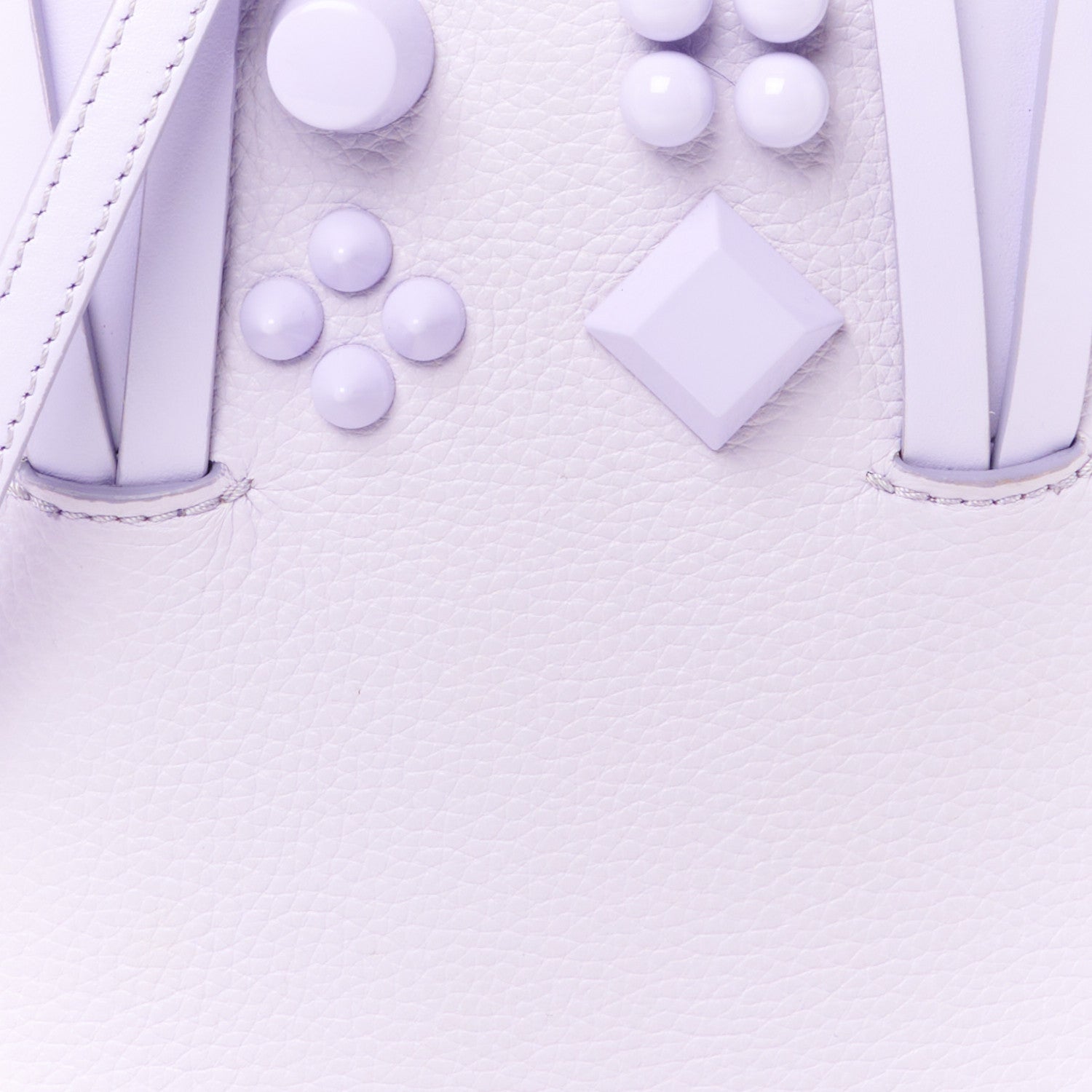 Christian Louboutin Calfskin Empire Spike Studded Mini North South Cabata Tote Lilac Smoke 9 of 11
