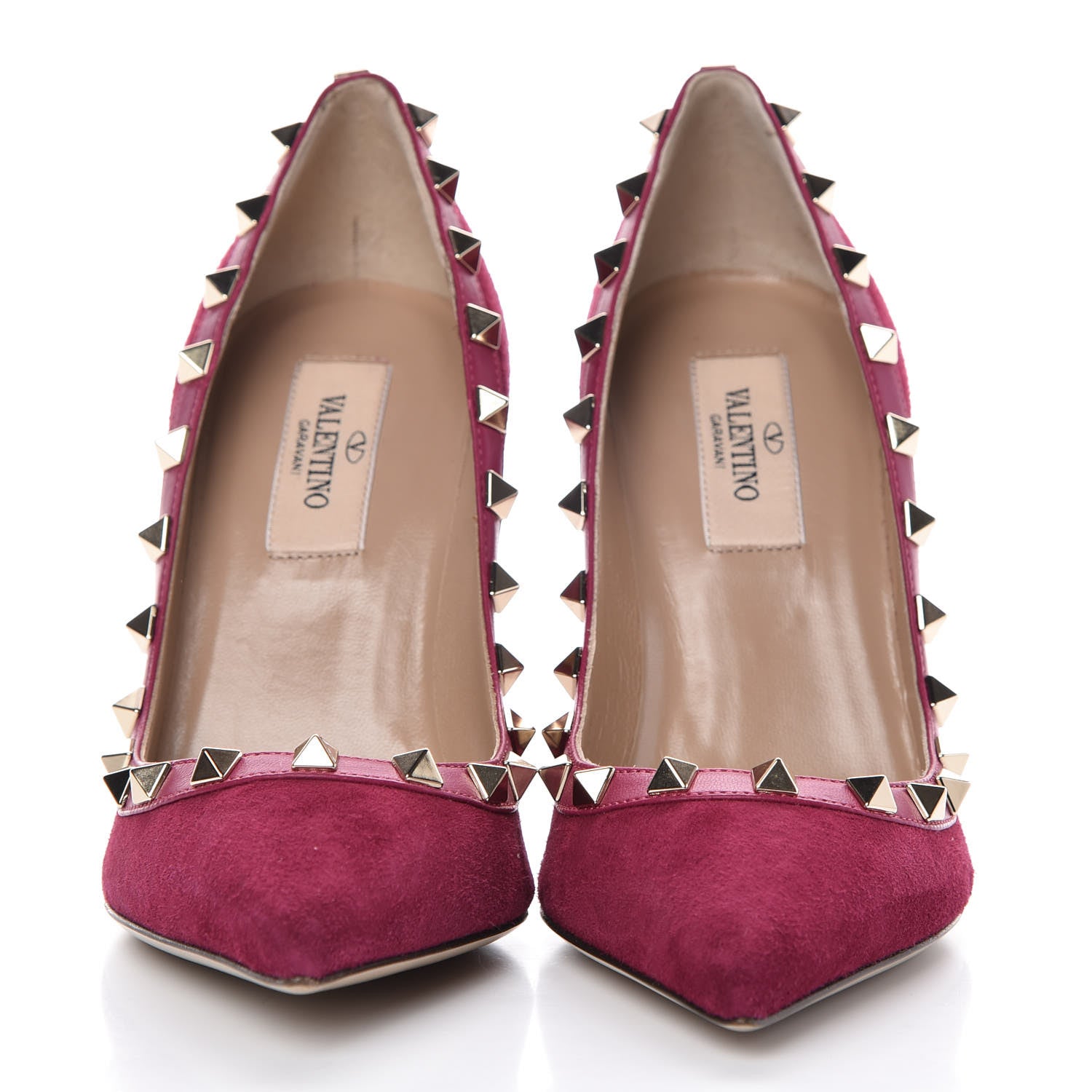 Valentino Garavani Suede Rockstud 85mm Pumps 35 Camelia 2 of 14