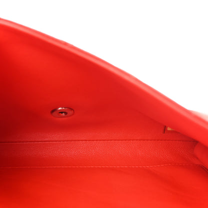 Chanel Patent Quilted Clutch with Chain Flap Red 5 of 10
