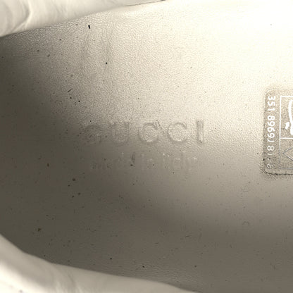 Gucci Calfskin Embossed GG Monogram Web Womens Screener Sneakers 39 White Green 9 of 9
