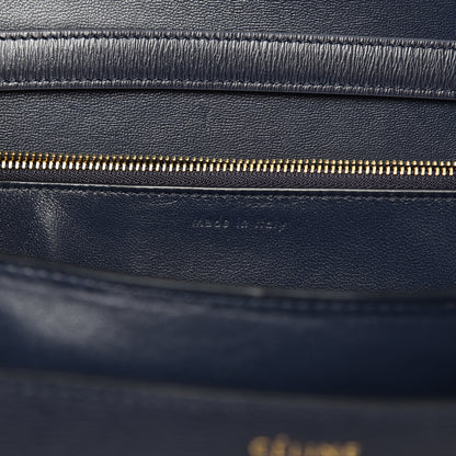 Celine Liege Calfskin Medium Classic Box Flap Bag Dark Blue 7 of 7