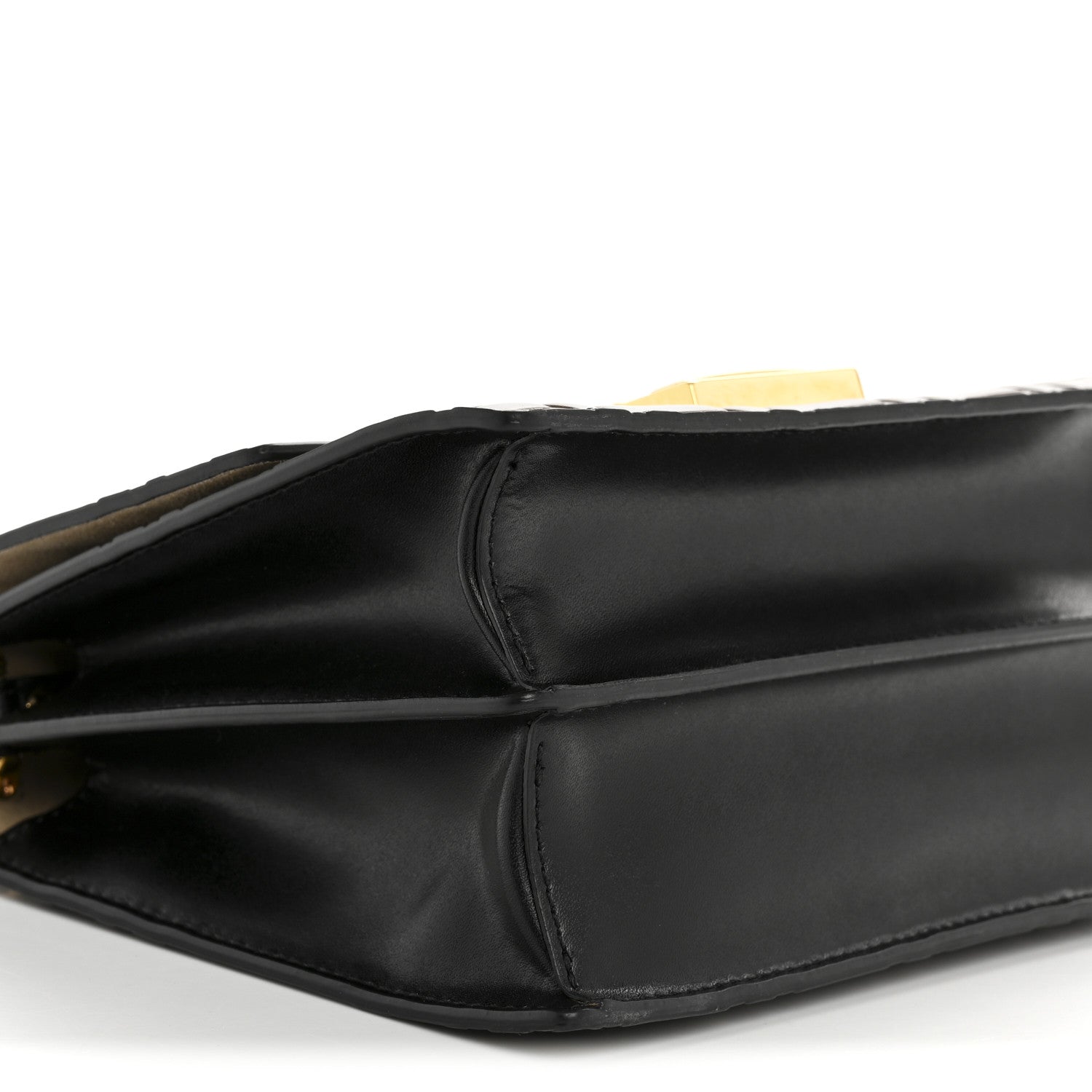 Fendi Vitello Liberty Bi-Color FF 1974 Embossed Small Kan U Shoulder Bag Maya Black 9 of 12