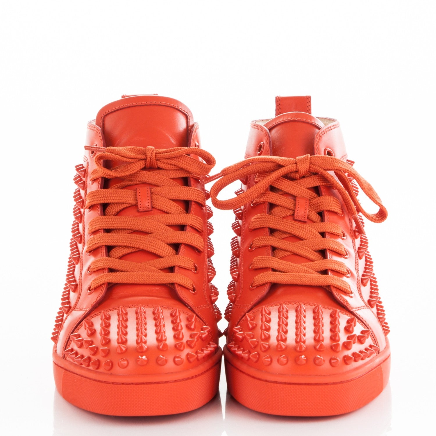 Christian Louboutin Calfskin Louis Spikes Flat Mens Sneakers 44.5 Capucine 2 of 9
