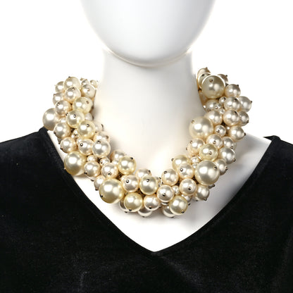 Chanel Pearl Choker Necklace Gold 2 of 6