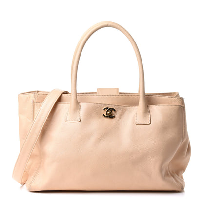 Chanel Calfskin Cerf Executive Shopper Tote Beige 1 of 14