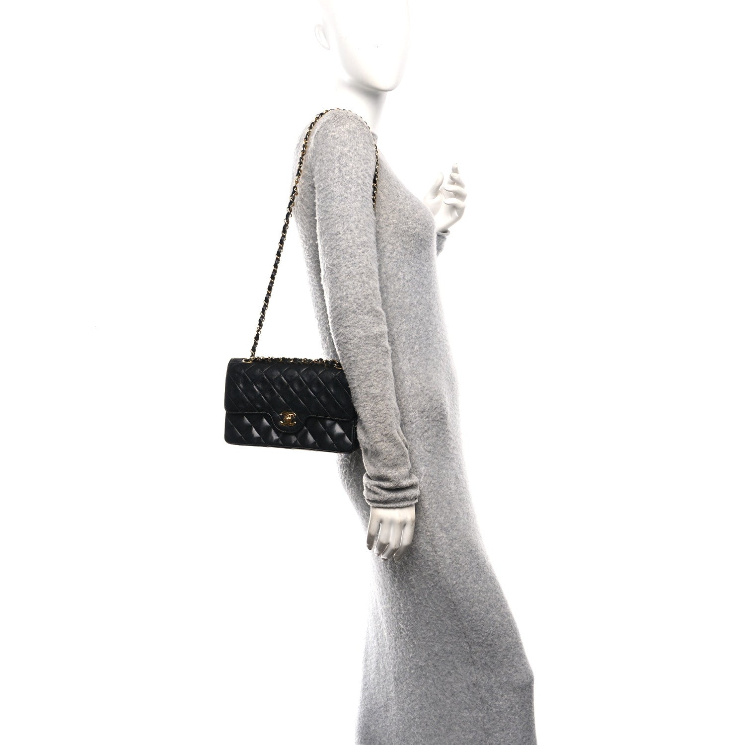 Chanel Lambskin Quilted Small Double Flap Black 2 of 11