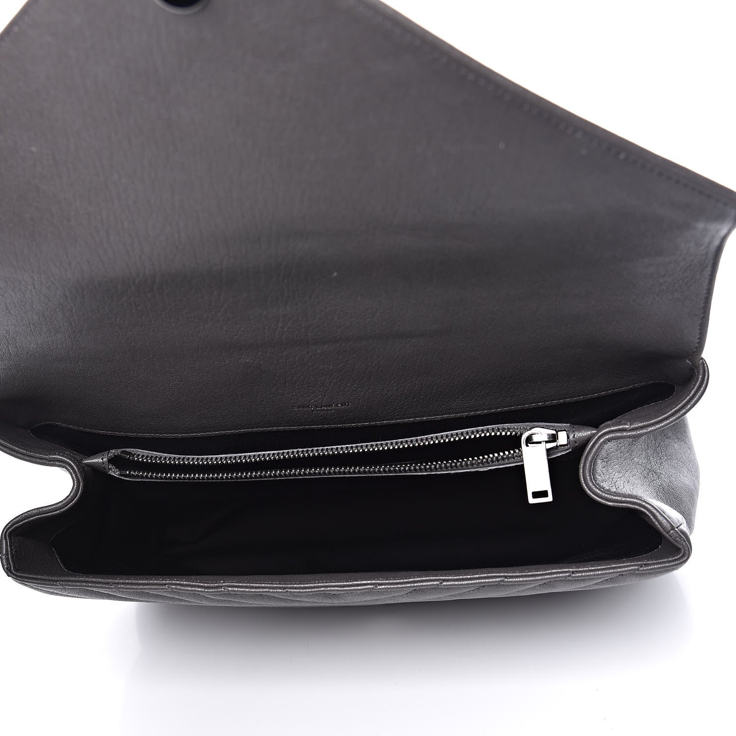 Saint Laurent Sheepskin Matelasse Chevron Monogram Large College Satchel Dark Anthracite 5 of 14