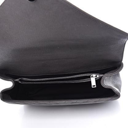 Saint Laurent Sheepskin Matelasse Chevron Monogram Large College Satchel Dark Anthracite 5 of 14