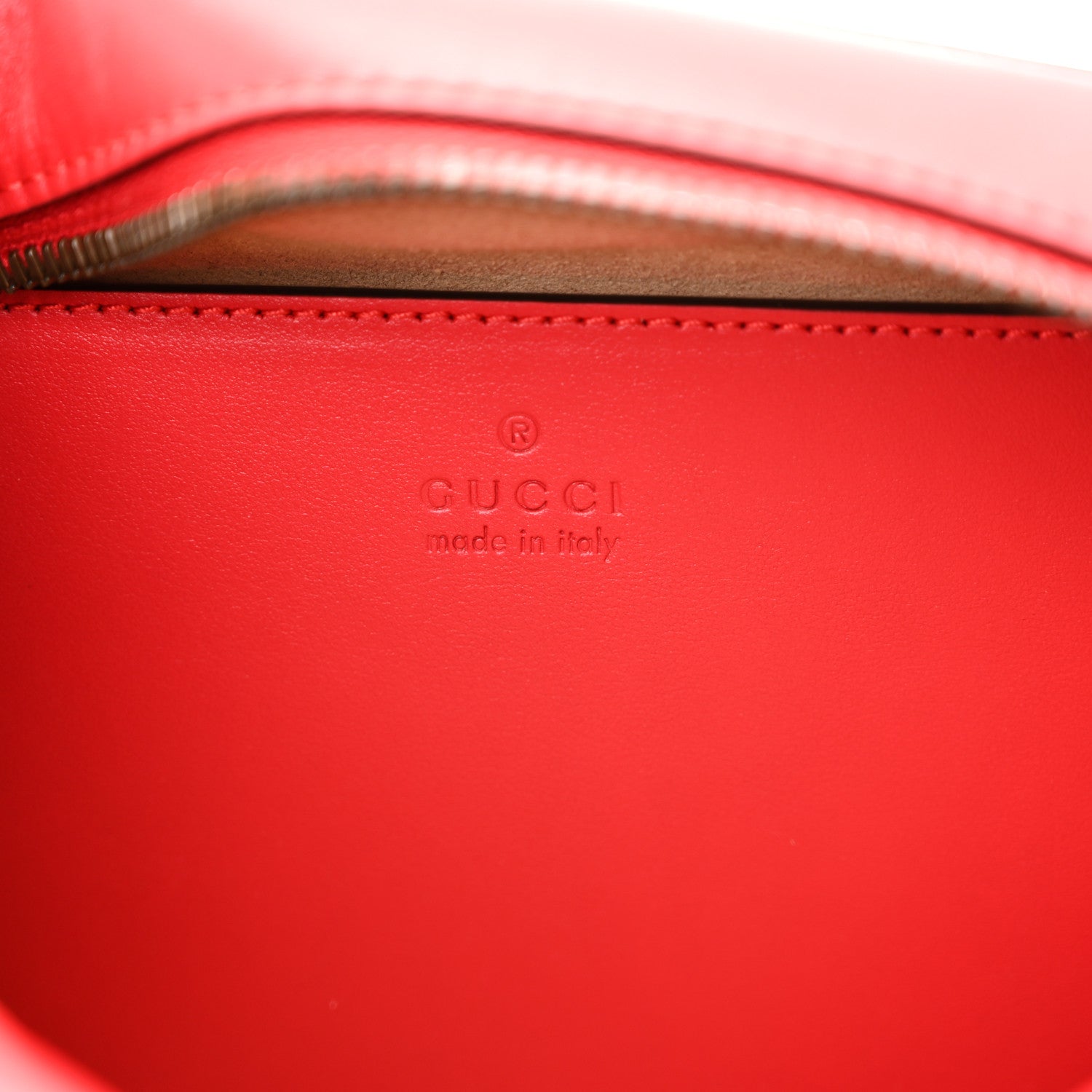 Gucci Calfskin Matelasse Small GG Marmont Chain Shoulder Bag Hibiscus Red 6 of 10