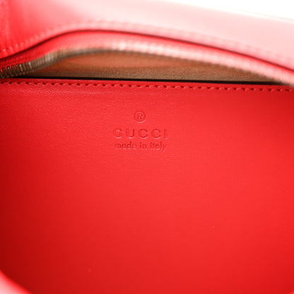 Gucci Calfskin Matelasse Small GG Marmont Chain Shoulder Bag Hibiscus Red 6 of 10