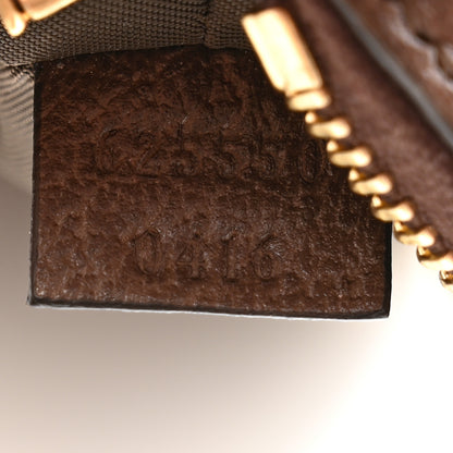 Gucci GG Supreme Monogram Textured Calfskin Web Medium Ophidia Cosmetic Case Beige Ebony New Acero 7 of 7