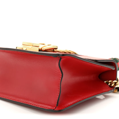 Gucci Calfskin Mini Sylvie Chain Shoulder Bag Hibiscus Red 10 of 10