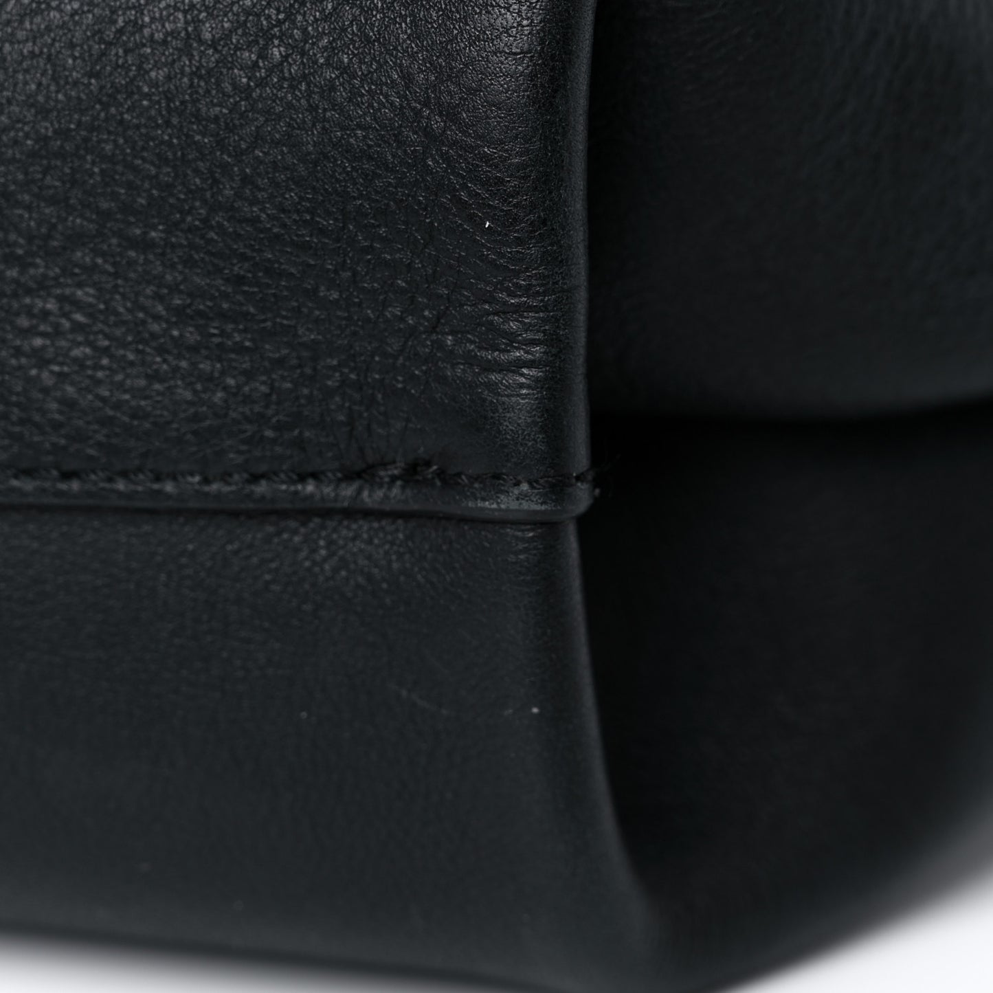 Calfskin Grommet Hobo Black