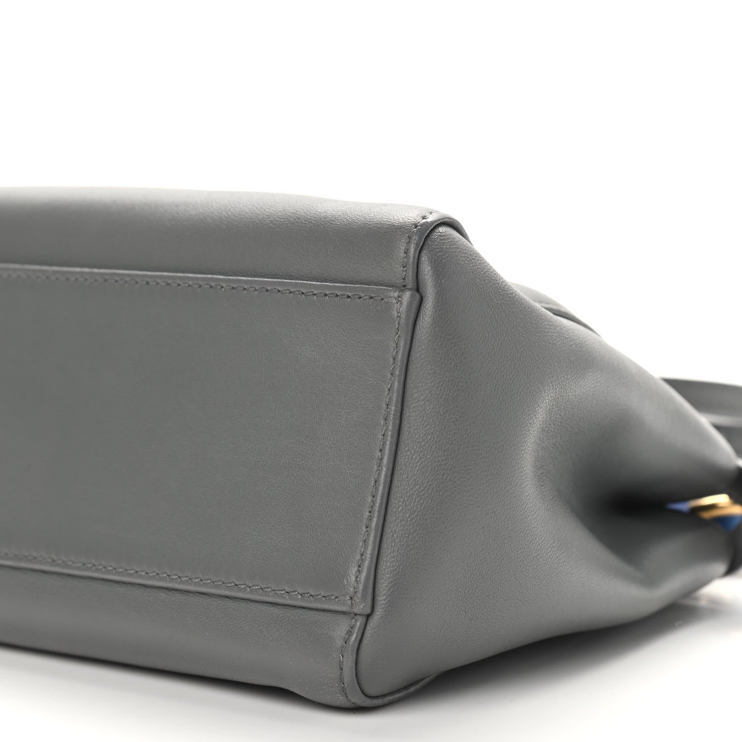 Fendi Nappa Colorblock Mini Peekaboo Iconic Satchel Grigio Chiaro Fragola Blue 14 of 20