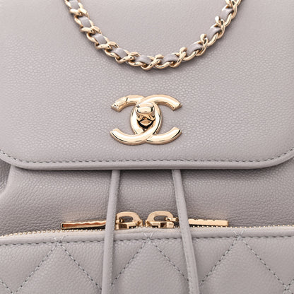 Chanel Caviar Quilted Business Affinity Backpack Grey 8 of 11