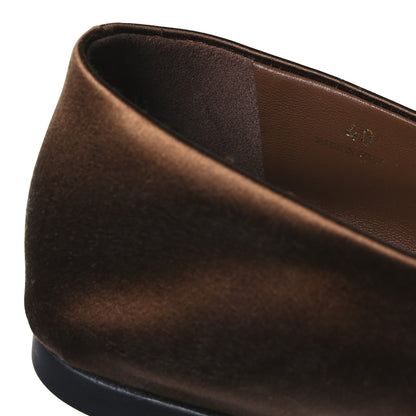 Prada Satin Triangle Ballerina Flats 40 Tabacco 7 of 10