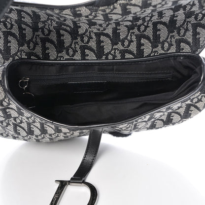 Christian Dior Monogram Saddle Bag Black 6 of 9