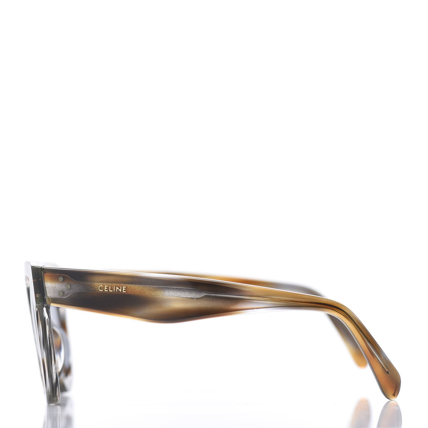 Celine Acetate Studded Mineral Round Sunglasses CL40031 Tortoise 3 of 8