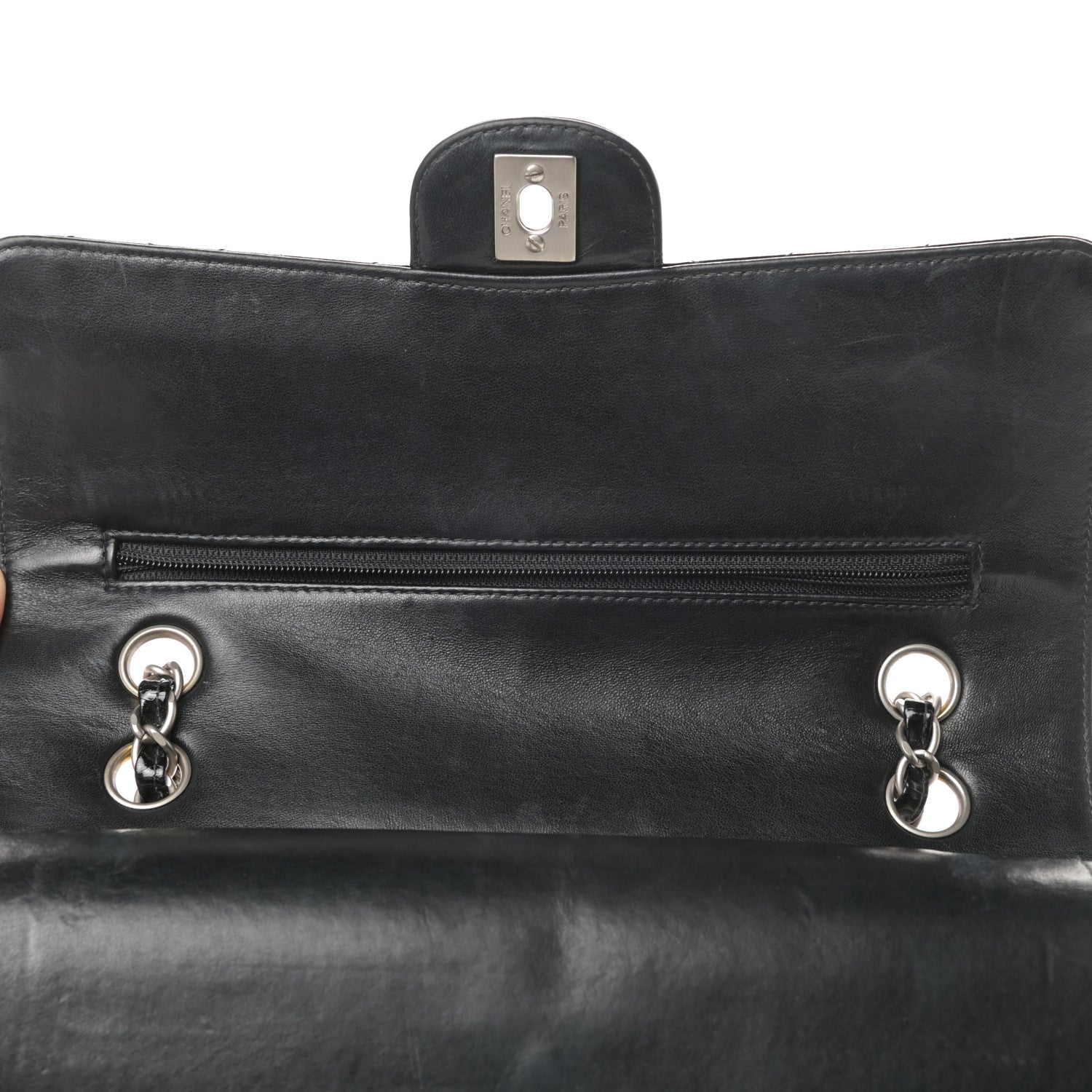 Chanel Patent Quilted Medium Double Flap Black 17 of 17