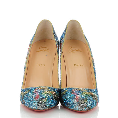 Christian Louboutin Glitter Dorissima 100 Pumps 42 Horizon Gold 2 of 9