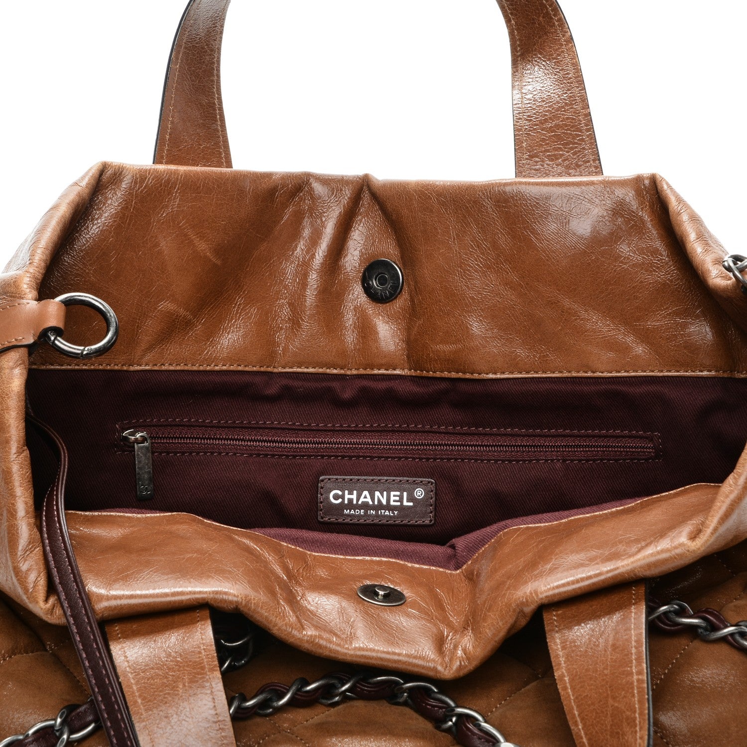 Chanel Iridescent Calfskin Large In The Mix Tote Light Brown 8 of 8