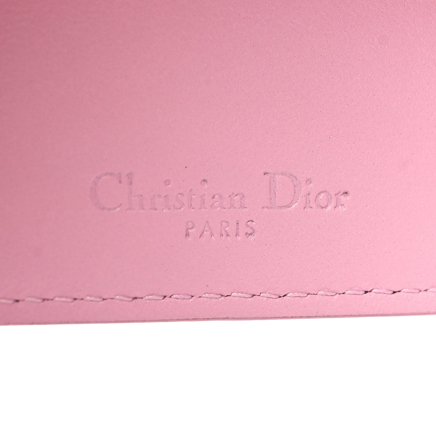 Lambskin Cannage Bi-Color Small Lady Dior Flap Card Holder Black Pink