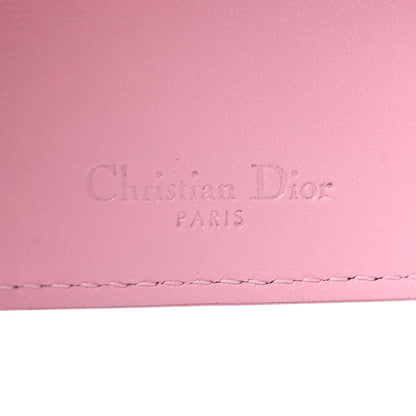 Christian Dior Lambskin Cannage Bi-Color Small Lady Dior Flap Card Holder Black Pink 7 of 10