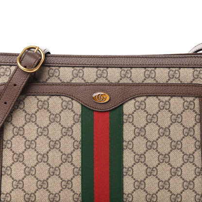 Gucci GG Supreme Monogram Web Medium Ophidia Shoulder Bag Beige New Acero 11 of 11