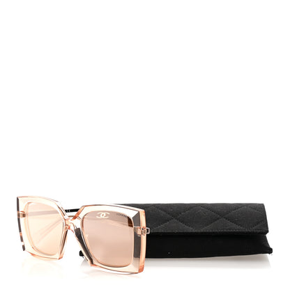 Chanel 18K Pink Gold Mirror Square Sunglasses 6051 Rose 8 of 8