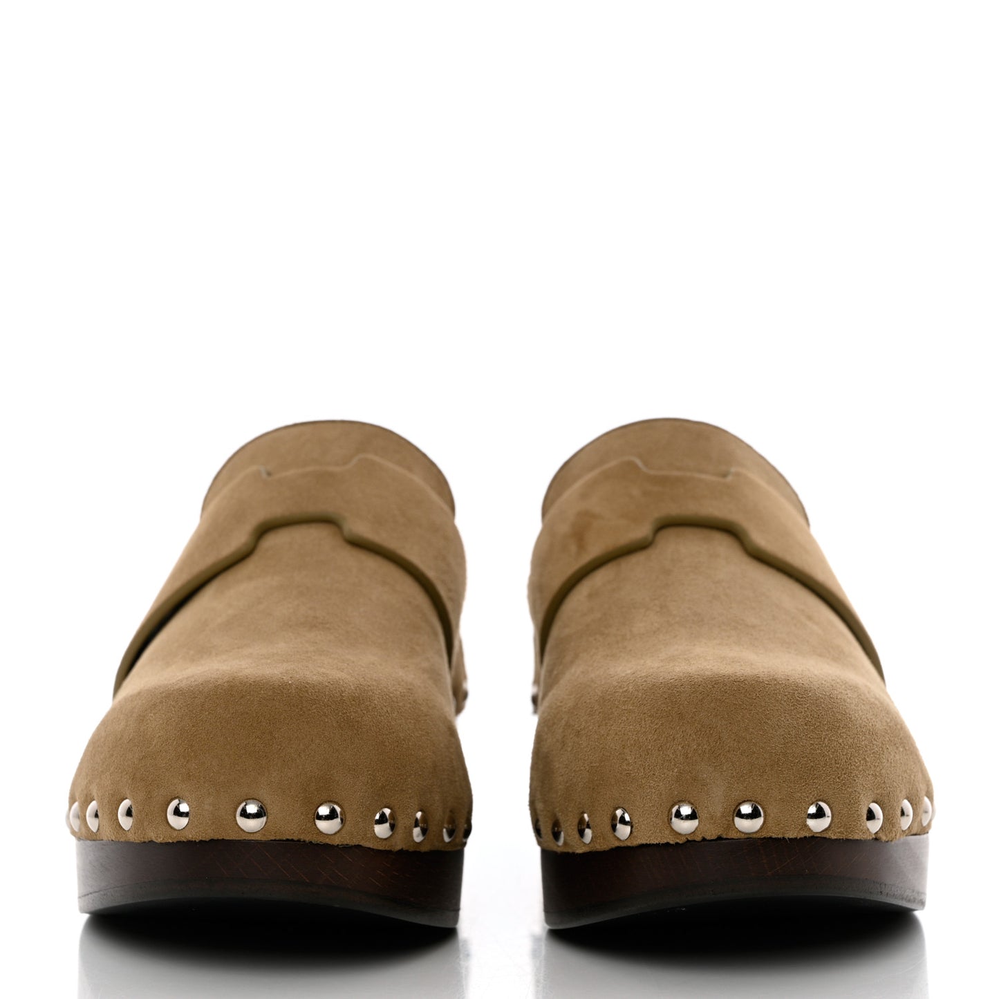 Suede Goatskin Calya Mules 36 Beige Gobi