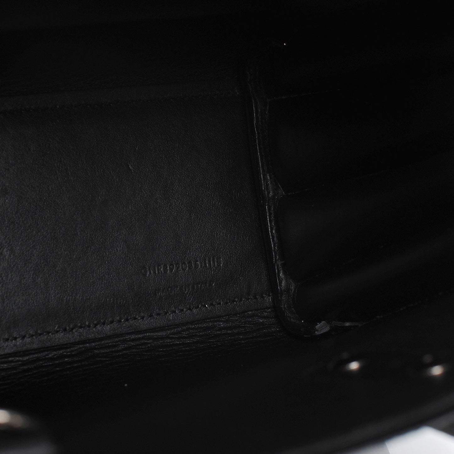 Grained Calfskin Nano Sac De Jour Black