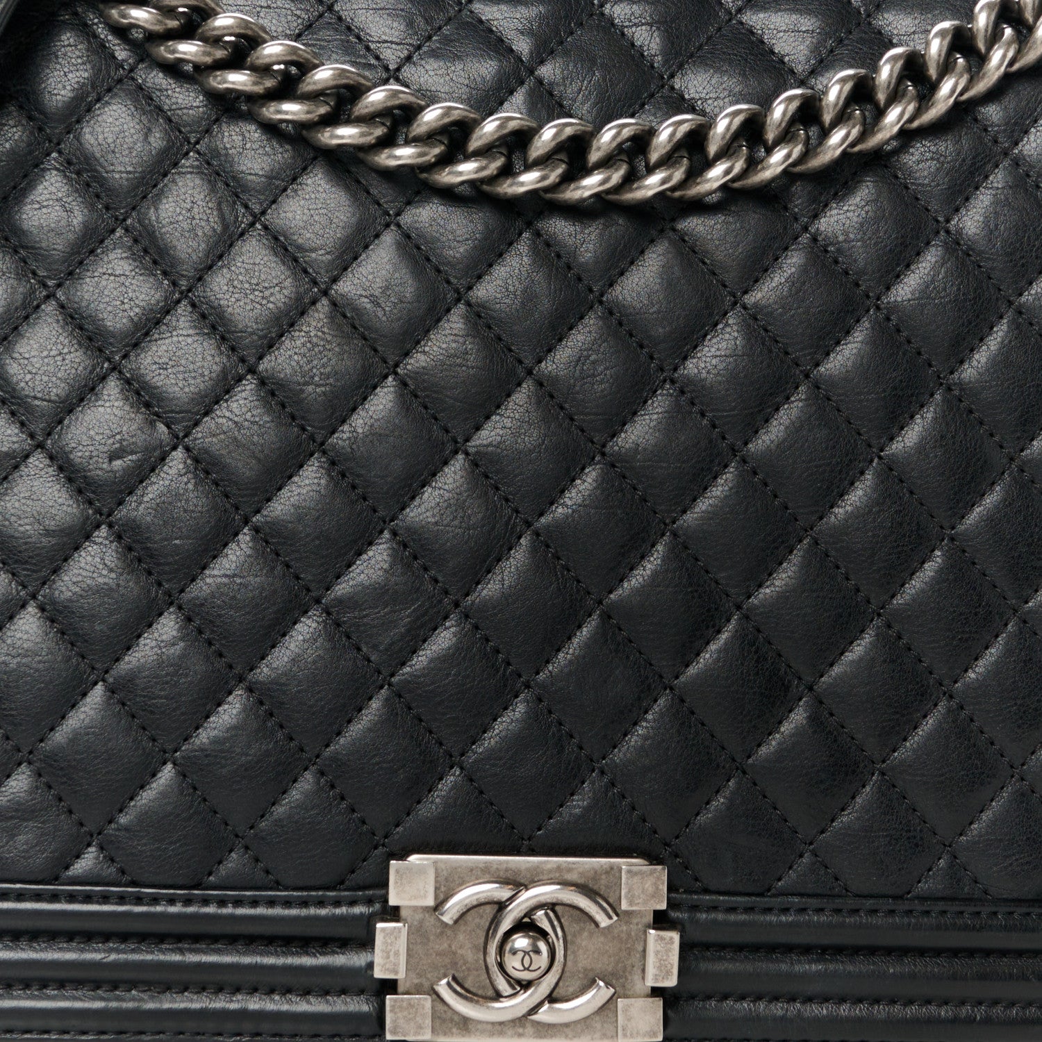 Chanel Calfskin Quilted Large Boy Flap Black 8 of 10