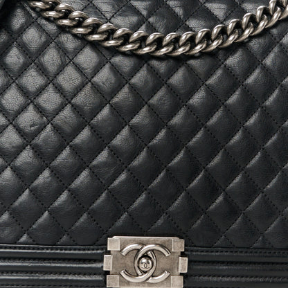 Chanel Calfskin Quilted Large Boy Flap Black 8 of 10