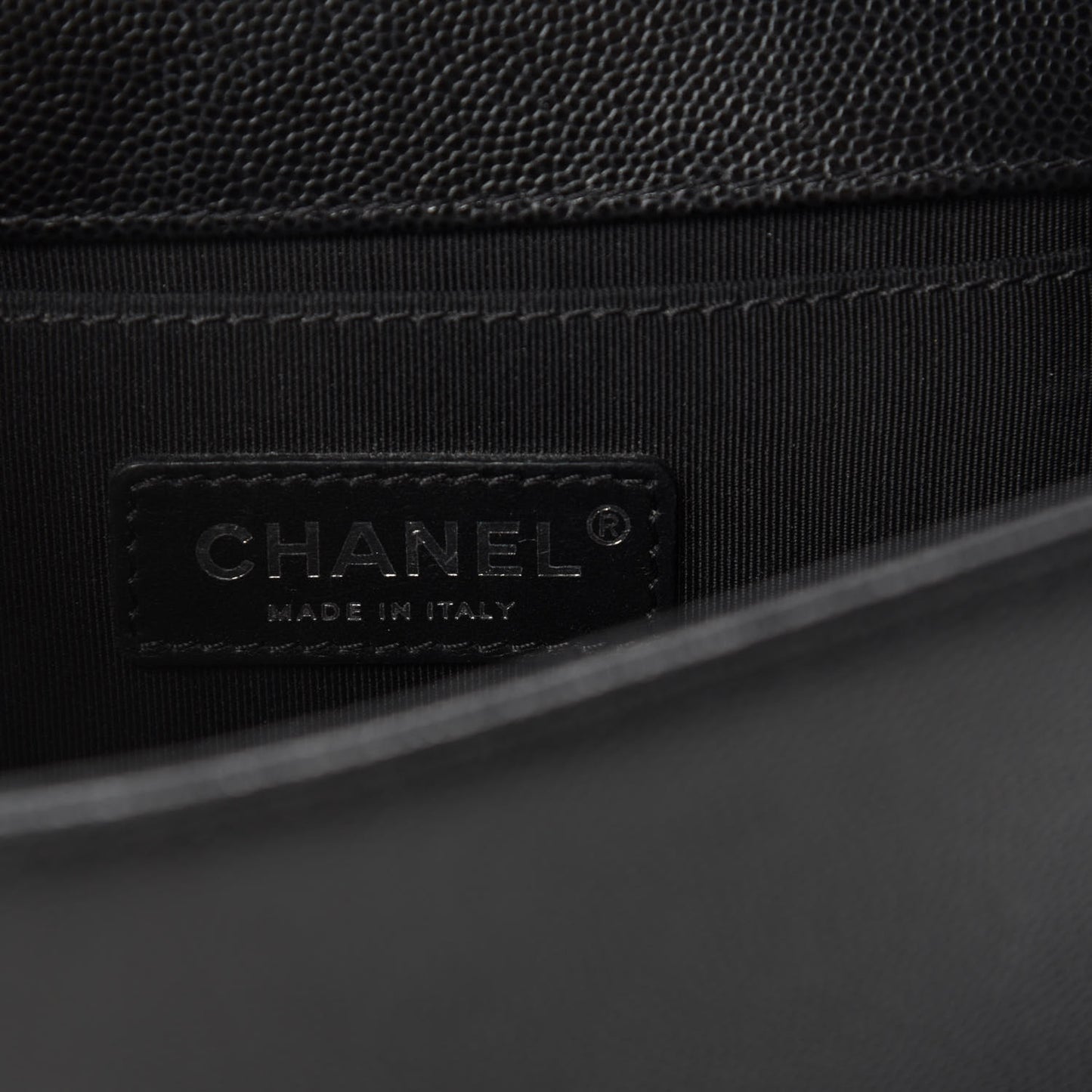 Caviar Quilted Small Boy Flap Black