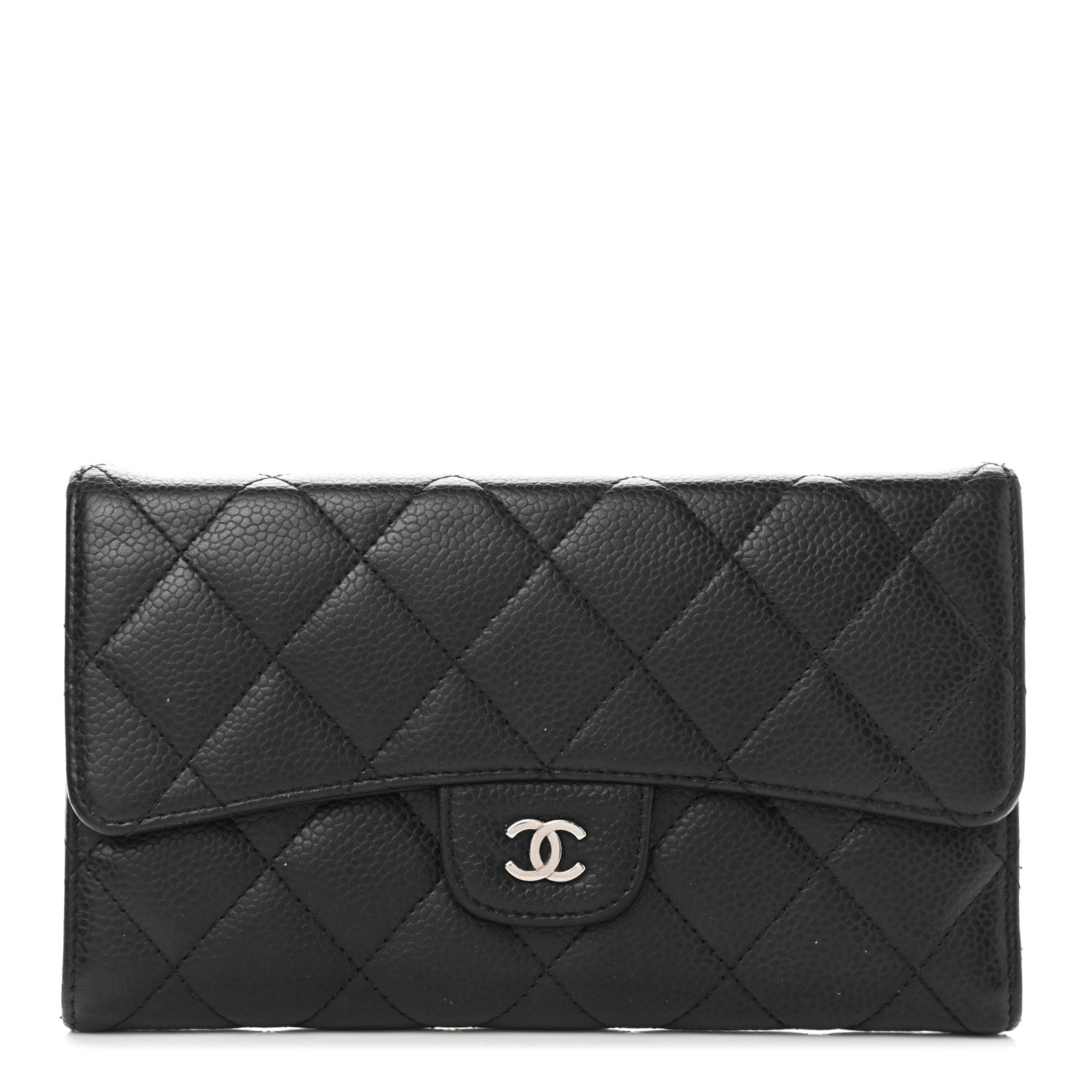 Chanel Caviar Quilted Large Flap Wallet Black 1 of 9