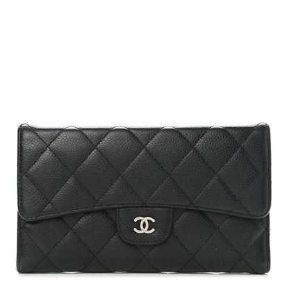 Chanel Caviar Quilted Large Flap Wallet Black 1 of 9
