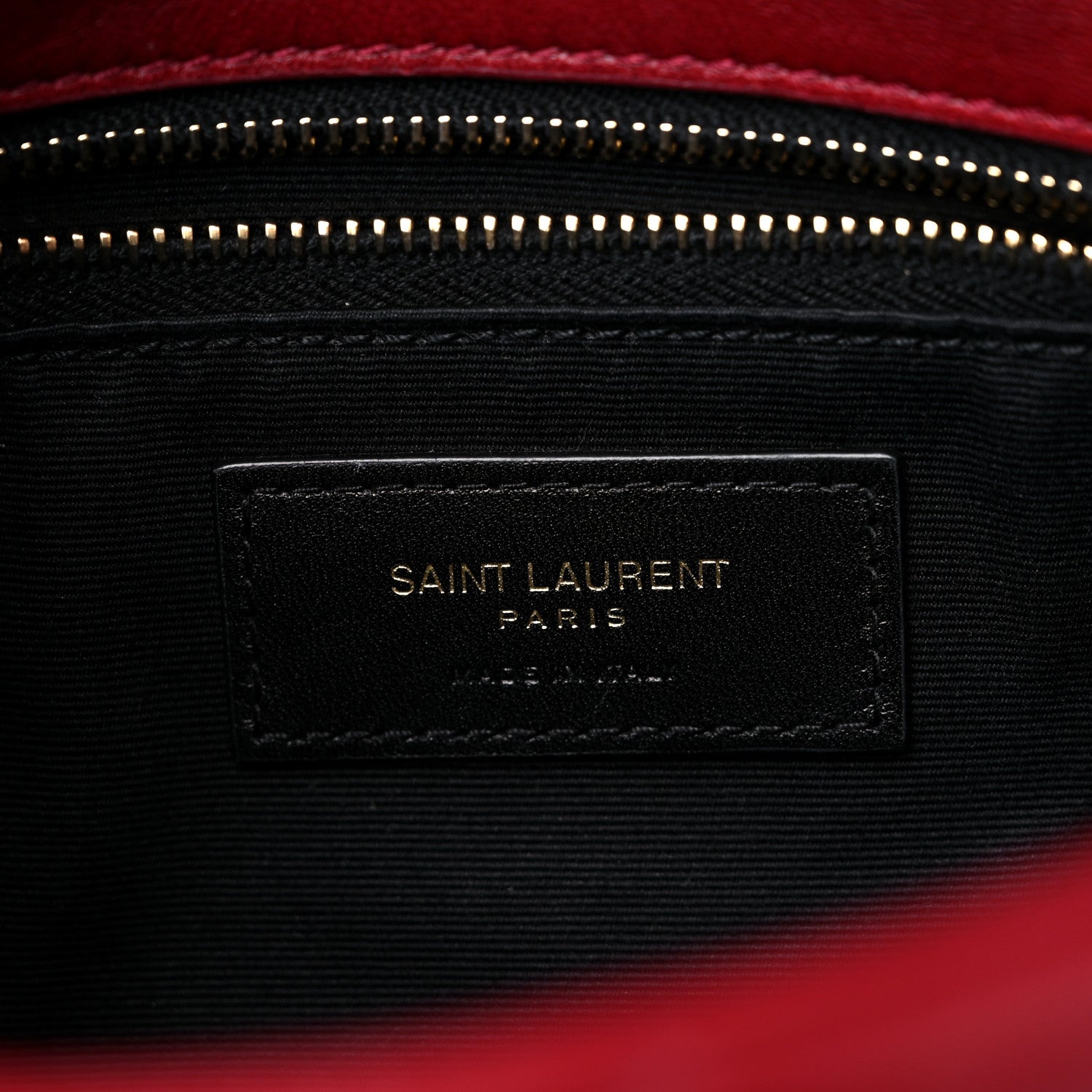 Saint Laurent Lambskin Quilted Toy Loulou Puffer Monogram Chain Satchel Red 6 of 14