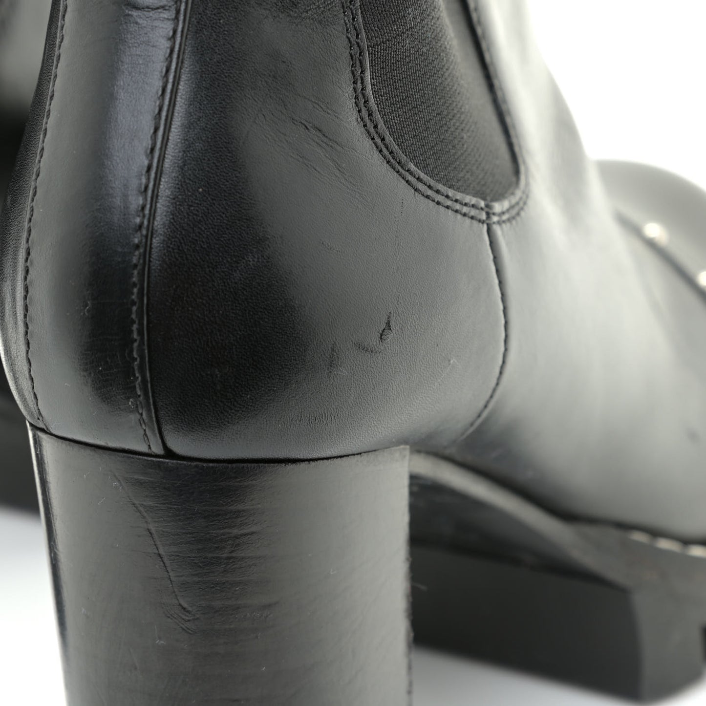 Calfskin Monogram Star Trail Chelsea Ankle Boots 38.5 Black