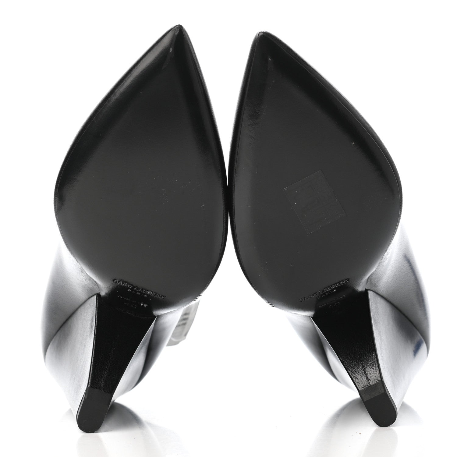 Saint Laurent Calfskin Niki 105 Wedge Booties 40 Black 4 of 4