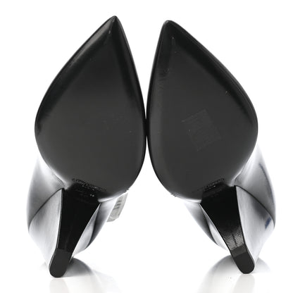 Saint Laurent Calfskin Niki 105 Wedge Booties 40 Black 4 of 4