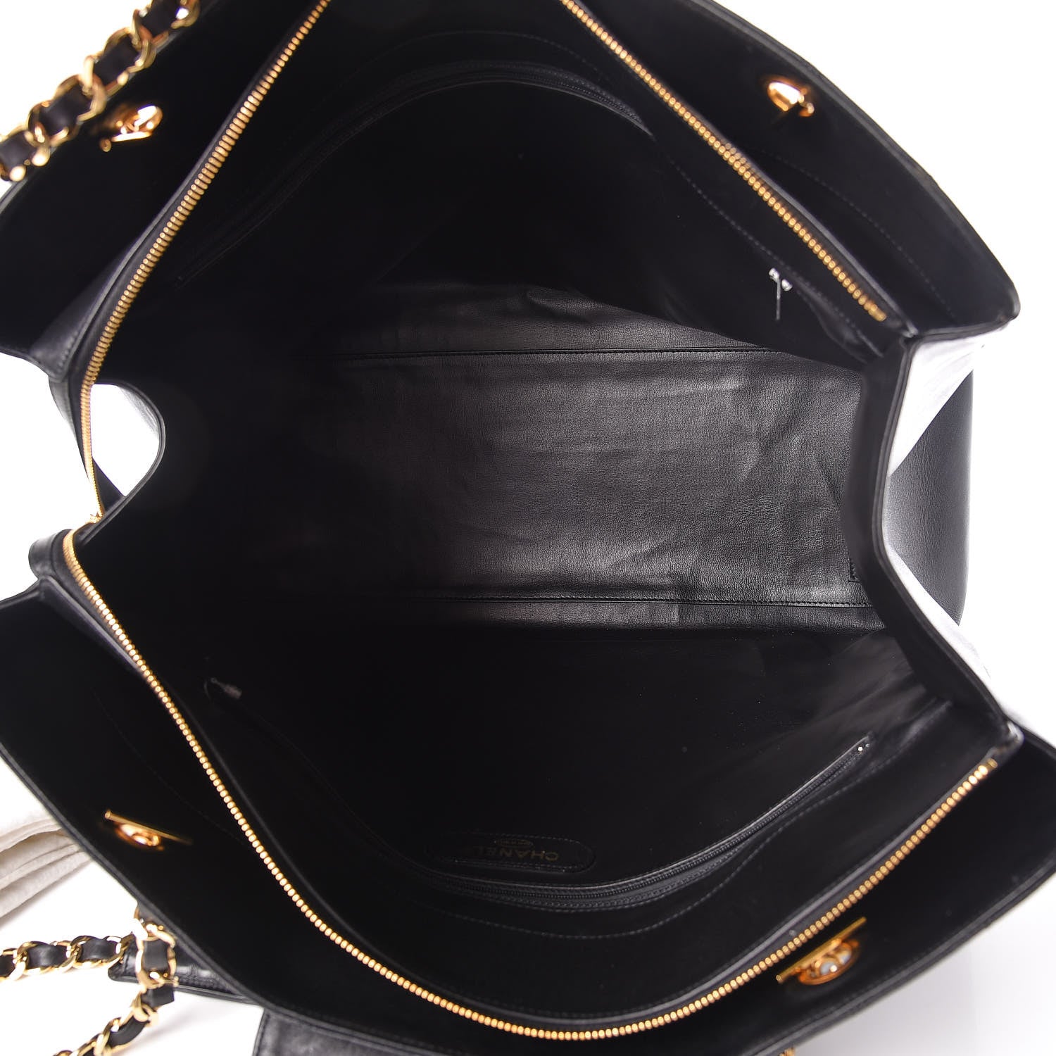 Chanel Calfskin Stitched XL Weekender Black 7 of 14