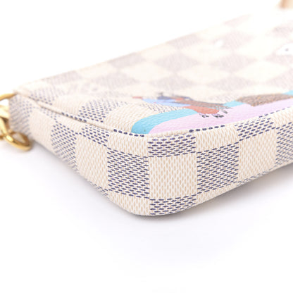 Louis Vuitton Damier Azur 2016 Christmas Animation Mini Pochette Accessories 6 of 11