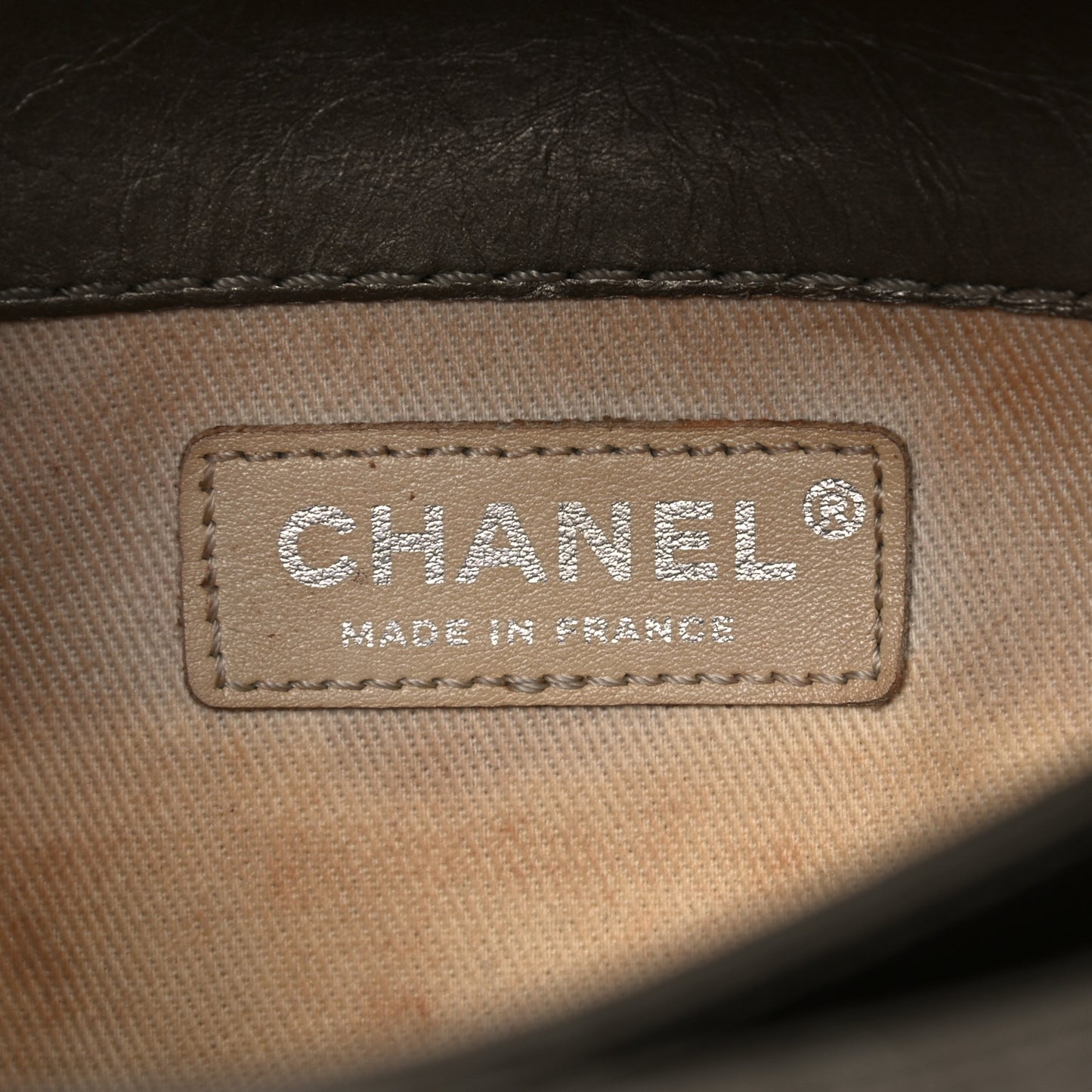 Metallic Aged Calfskin Quilted Small Flap Gold